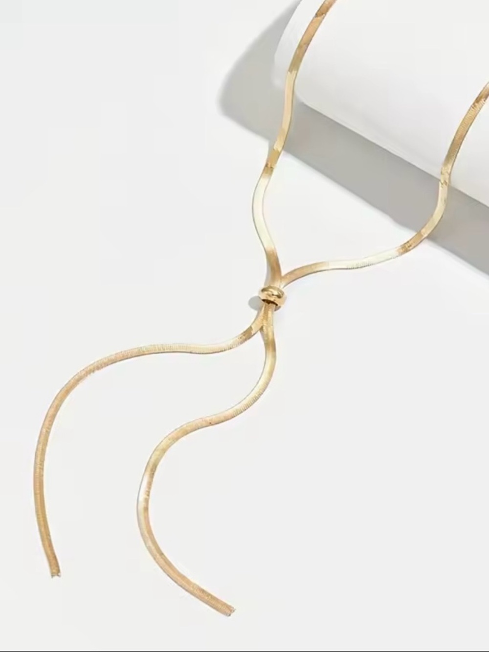 Anthropologie Gold Lariat Necklace with Drop Bars - Picture 5 of 5
